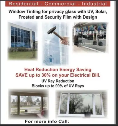 Commercial Window Film and Window Tinting for Offices, Buildings, Apartments, Businesses and more. I...