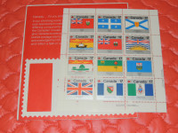 Sheet of Canadian Flags of Canada stamps