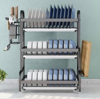 Dish Drying Rack, 3-Tier Steel Dish Racks with Drain Board for K Mississauga / Peel Region Toronto (GTA) Preview