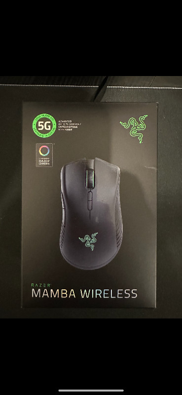 Razer mamba wireless gaming mouse - never used in Mice, Keyboards & Webcams in Mississauga / Peel Region