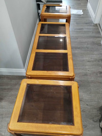 Two side tables and coffee table