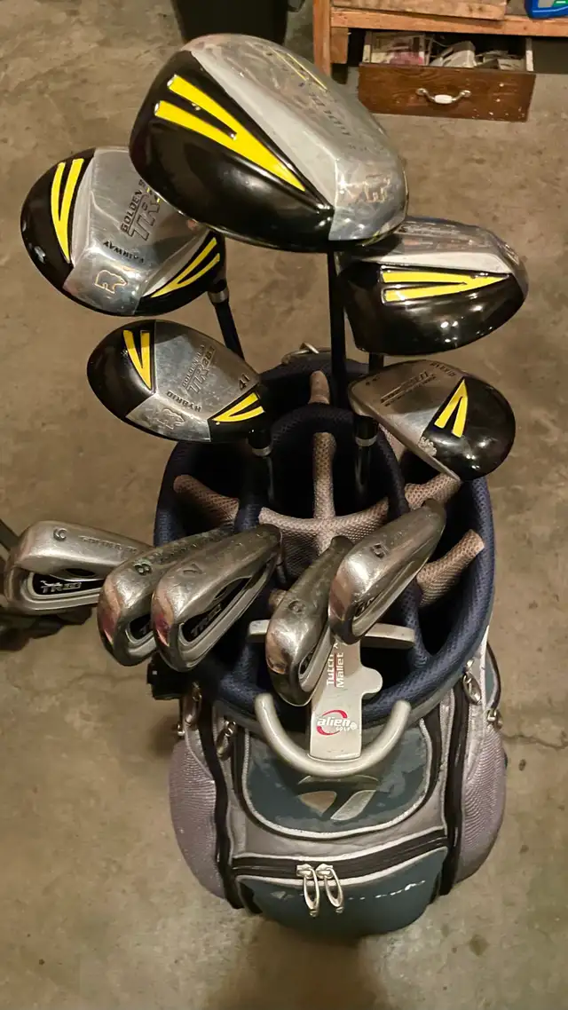 Golden Bear Golf Clubs with Taylor Made Bag and Alien