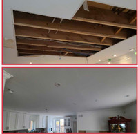 Drywall repair - painting - popcorn ceiling removal 