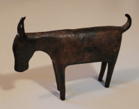Vintage Reclaimed Folk Art Rustic Metal Goat Sculpture