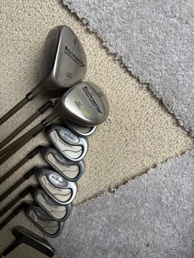 Left Hand clubs =1&5 drivers Irons 5,6,7,8,9,Pwedge & putter, View more