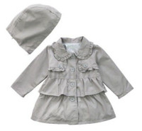 New Baby size 12 to 18 months lined trench coat 