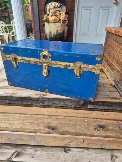 Union vintage Steamer Trunk, View more
