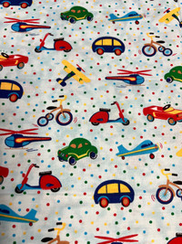 Cotton fabric - playtime vroom - 2.5 metres