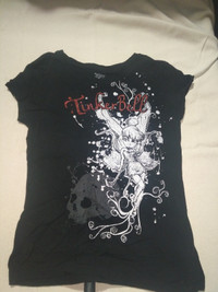 Disney's Tinkerbell T-Shirt Skull Halloween Juniors XL 15/17