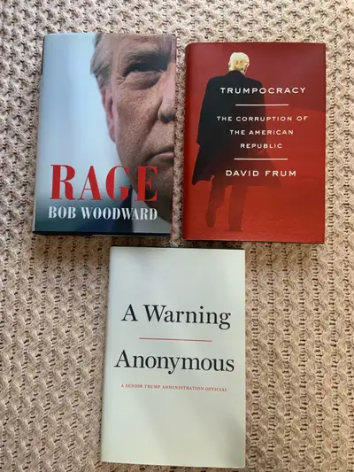 HARDCOVER ‘ TRUMP BOOKS !’RAGE•TRUMPOCRACY•A WARNING ANONYMOUS, View more