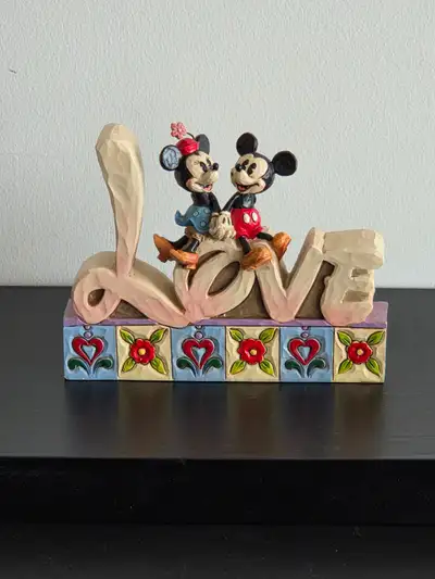 Jim Shore Disney Mickey & Minnie Mouse Love Figurine Measures 6 X 4 3/4" Adorable Piece! Pickup Just...