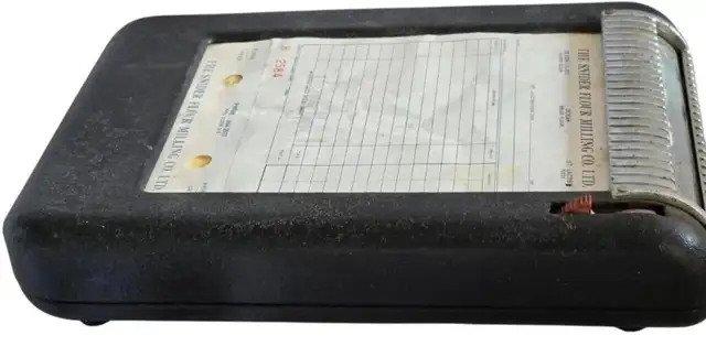 VINTAGE "ACHILLES" STAMP HOLDER & PORTABLE RECEIPT HOLDER62863282427011123