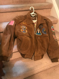 1991 TOP GUN HEAVY SIZE LARGE LEATHER JACKET