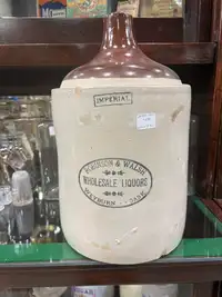 Weyburn two gallon liquor crock jug 