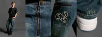 LIQUIDATION 75% OFF Mens DESIGNER Jeans - Zipper Fly 3D Emb #3A