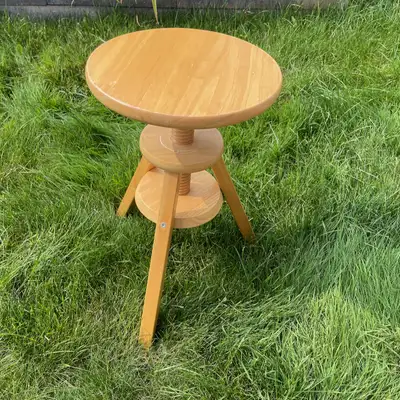 Hiltrun adjustable hight solid wood stool, View more