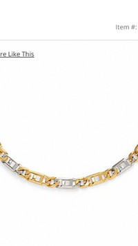 Thick two tone chain white gold and gold 