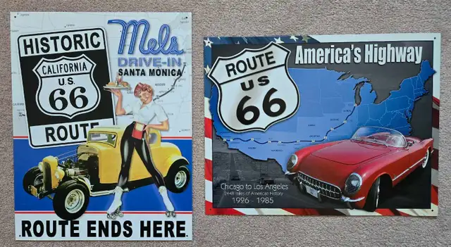 Route 66 Metal Signs  in Arts & Collectibles in Edmonton - Image 4