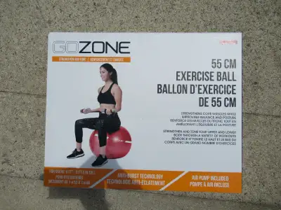 GoZone Exercise Ball with Air Pump - BRAND NEW, View more