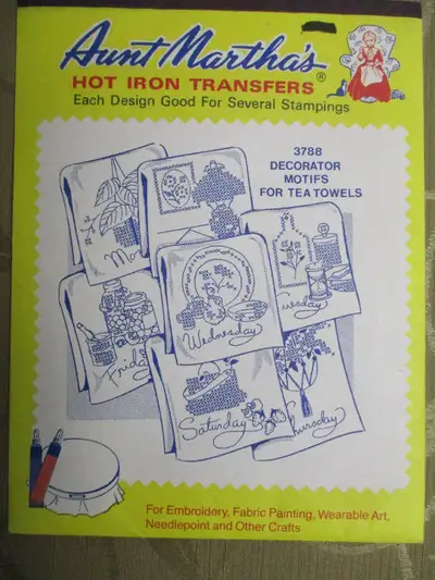 Aunt Martha's Hot Iron Transfers 3788 - Motifs For Tea Towels, View more