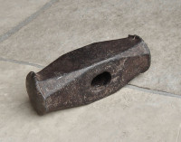 Antique Cast Iron CNR Railroad Spike Driver Sledge Hammer Head