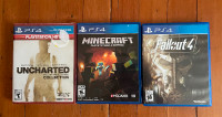 PS4 Games x 3 for $100 obo