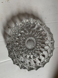 decorative glass ashtray - 4 stots heavy star in base 