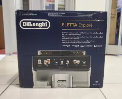 DeLonghi Eletta Explore Espresso Machine Hot & Cold Milk Frother, View more