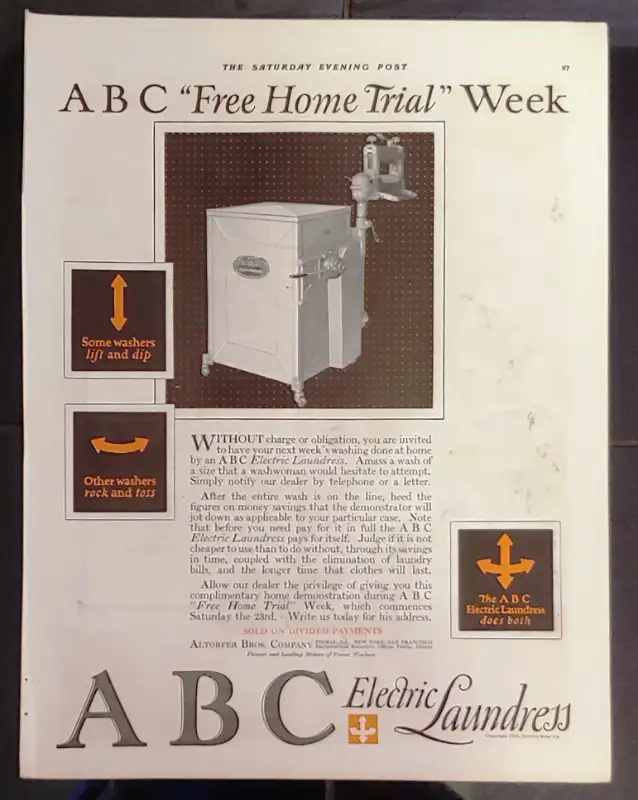 Old washing machine ads dating 1921. in Arts & Collectibles in Belleville - Image 9