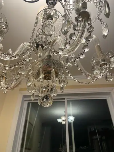 Luminaire en Crystal 5 chandelles fait en Autriche, View more