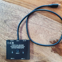 USB-C Type-C Bi-Direction Switch MST 1 to 2 Hub Support Video Da
