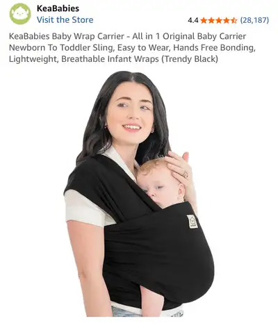 KeaBabies Baby Wrap Carrier, View more