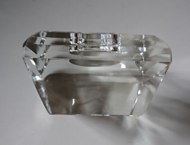 Vintage Heavy Square Crystal Candle Holder in Arts & Collectibles in Oshawa / Durham Region - Image 2
