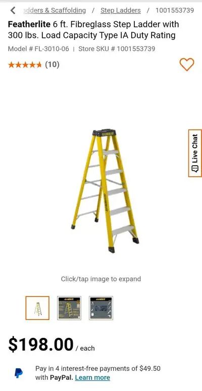 featherlite ladder 6 foot , View more