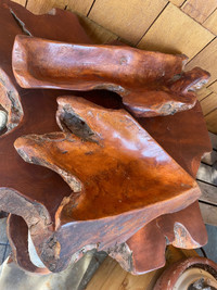 Teak Root Vessels for Display $100 Each