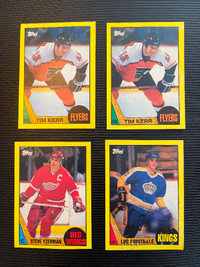 1987 Topps Hockey 4 Card Rookie & Legends Hand Cut Box Bottoms!