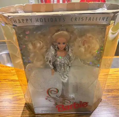 Rare Happy Holidays Cristalline Special Edition Barbie Doll Mattel 1992 The Barbie is new but box ha...