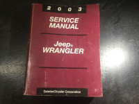 2003 Jeep TJ Wrangler Service Manual SE Sport Rubicon 2.4L 4.0L