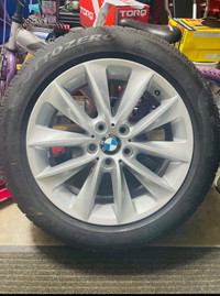 4 OEM BMW RIMS 245/50r18 on Pirelli Sottozero Winter Run Flat
