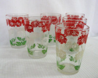 SIX VERRES VINTAGE SWANKY SWIGS  SET of SIX GLASSES