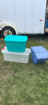  $5 for all three Storage bins/totes