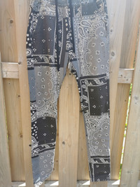 Vintage paisley/bandana denim/jeans/pants