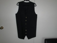 Black long Vest-Size 16