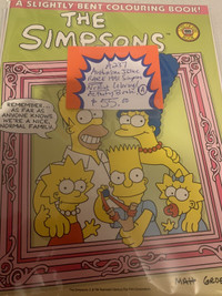 The Simpsons NEW Colouring/Activity Book ‘91 Australia Booth 279