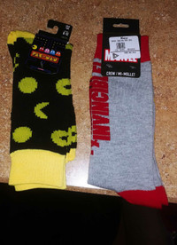 Iron Man / Pac-Man Kids Socks NEW