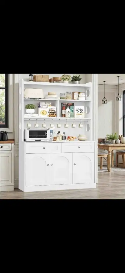 73" Tall Pantry Cabinet , Kitchen Hutch Storage Cabinet, View more