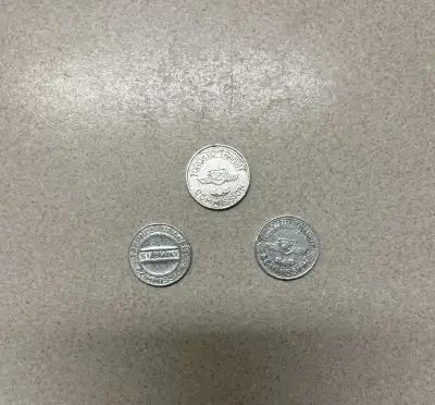 Three Vintage TTC Tokens
