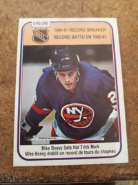 1981-82 O-Pee-Chee Hockey Mike Bossy "Record Breaker" Card #390
