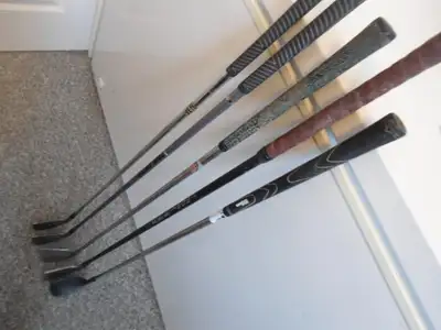 FIVE RIGHT HANDED GOLF IRONS, View more