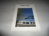 1991 BMW 3-SERIES DEALER SALES BROCHURE. CAN MAIL IN CANADA.